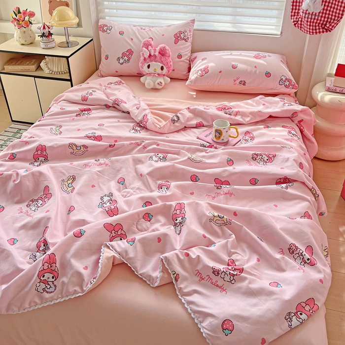 91家纺网 家纺一手货源 找家纺 妖妖家纺2025新款糯糯夏凉被四件套夏凉被空调被 逛逛游乐园