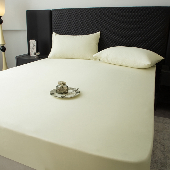 91家纺网 家纺一手货源 找家纺 简宜家居（朝初家纺） 2025新款兰精天丝单床笠 柔肌-绵白