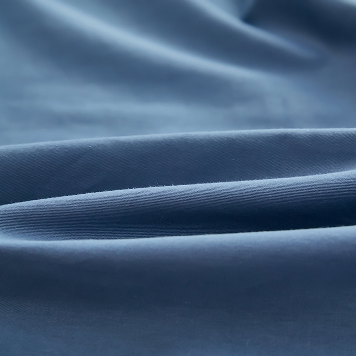 91家纺网 家纺一手货源 找家纺 艾橙家纺 2025新款正宗133x72喷气织造全棉纯棉纯色床笠三件套 牛仔蓝