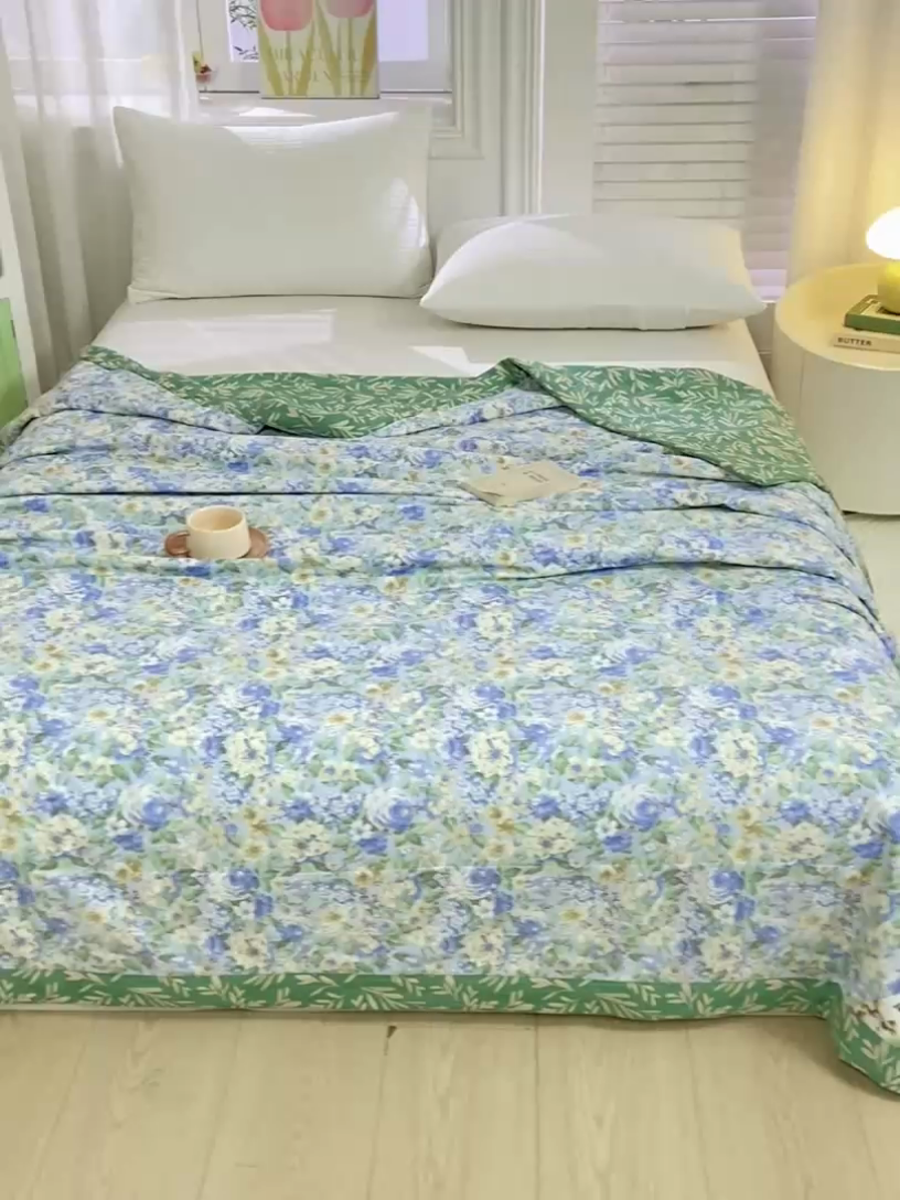 91家纺网 家纺一手货源 找家纺 锦鹭被业 2025新款A类里外全棉印花夏被 漫画