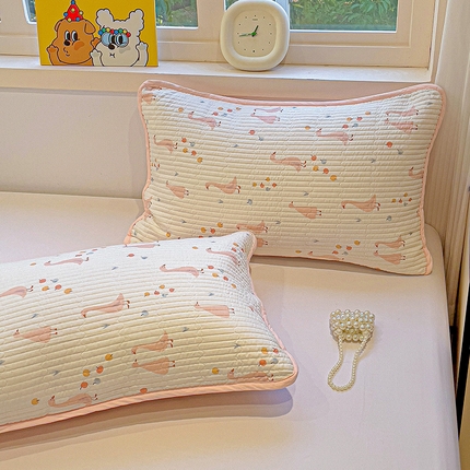 91家纺网 家纺一手货源 找家纺 （总）漫时光 2025新款全棉纯棉新疆棉花夹层单枕套