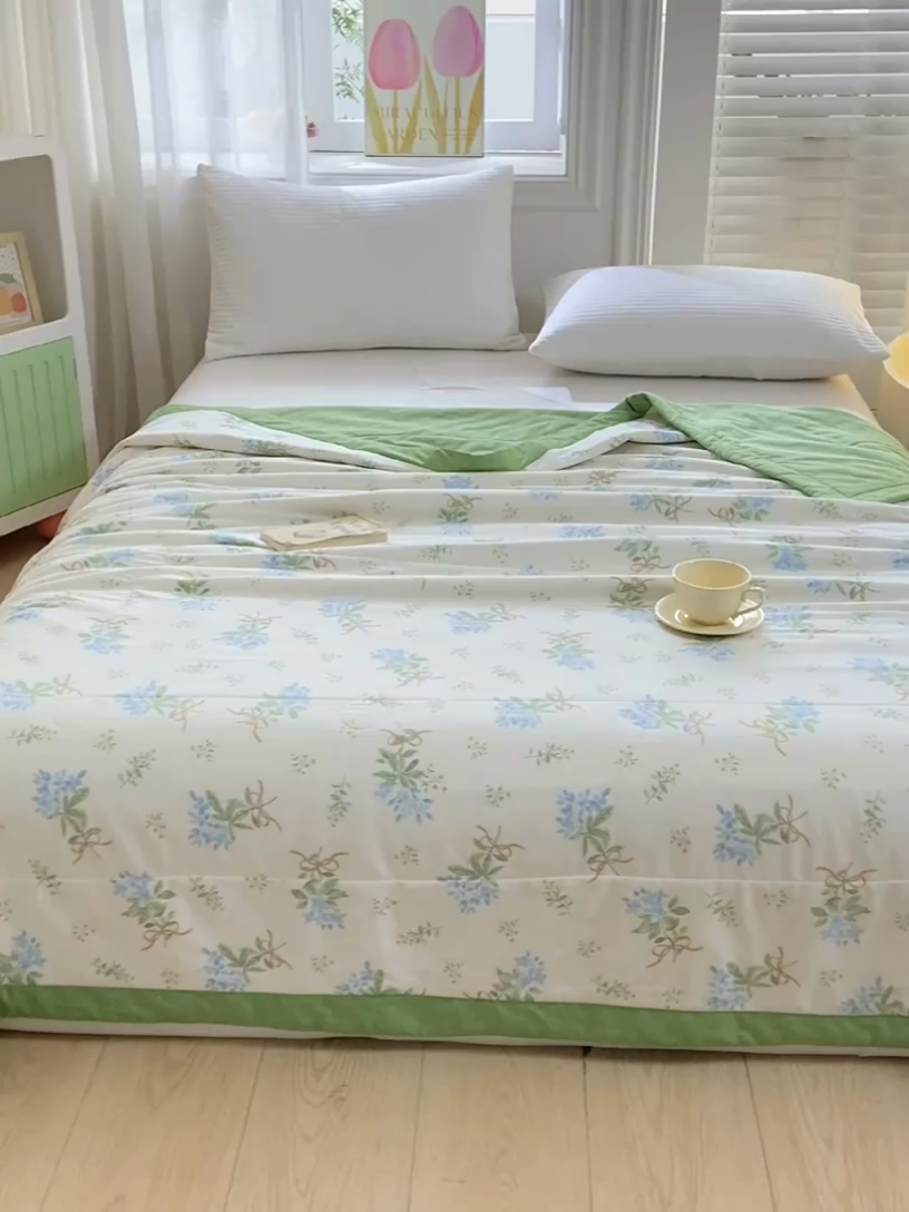 91家纺网 家纺一手货源 找家纺 （总）锦鹭被业 2025新款里外全棉印花棉花夏被纯棉夏凉被空调被棉花被