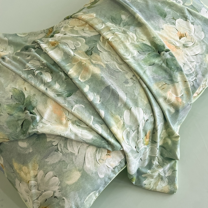 91家纺网 家纺一手货源 找家纺 花满路 2025新款成人夏被 丹青