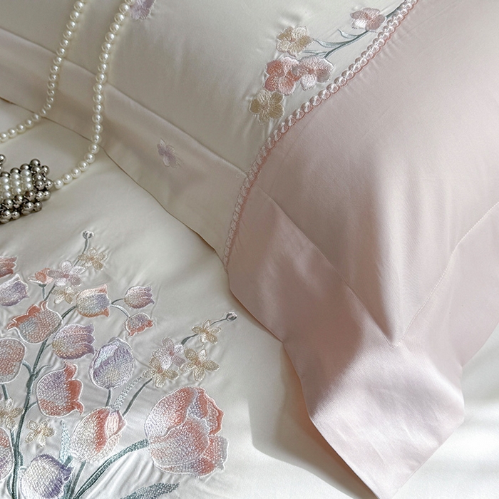 91家纺网 家纺一手货源 找家纺 （总）优悦生活馆 2025新款全棉新疆长绒棉四件套-鸢尾花畔 控价