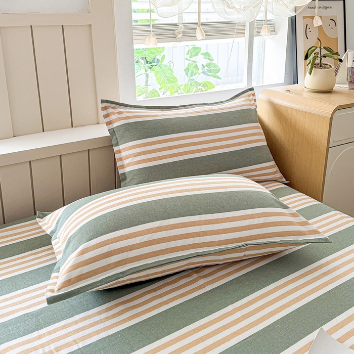 91家纺网 家纺一手货源 找家纺 2025新款全棉色织老粗布单床单 春燕