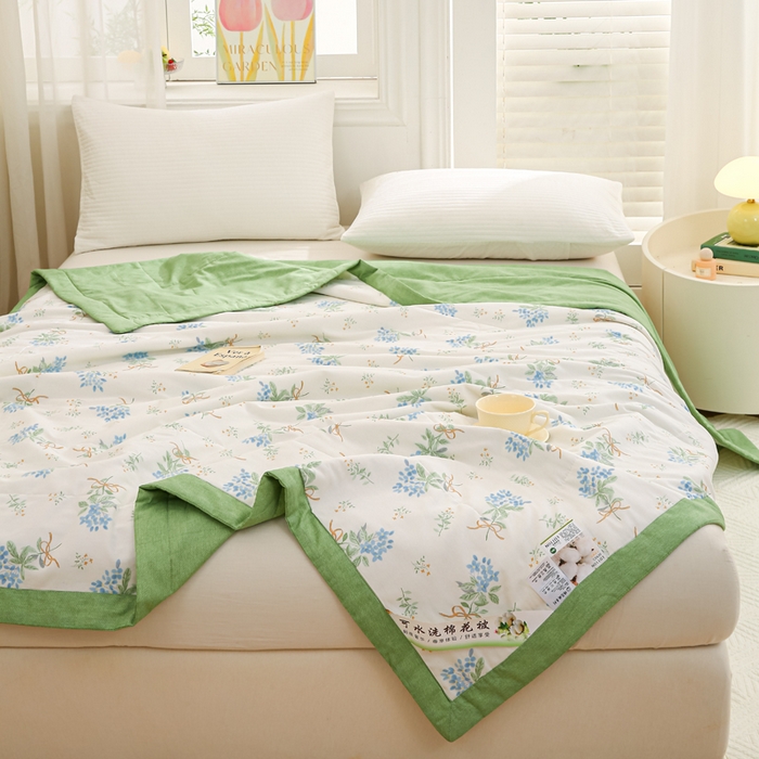 91家纺网 家纺一手货源 找家纺 （总）锦鹭被业 2025新款里外全棉印花棉花夏被纯棉夏凉被空调被棉花被