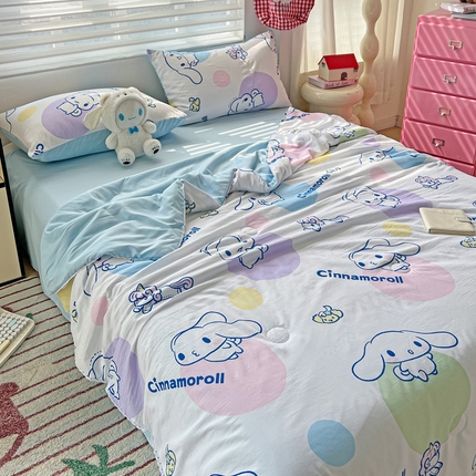 妖妖家纺2025新款糯糯夏凉被四件套夏凉被空调被 可爱大耳狗