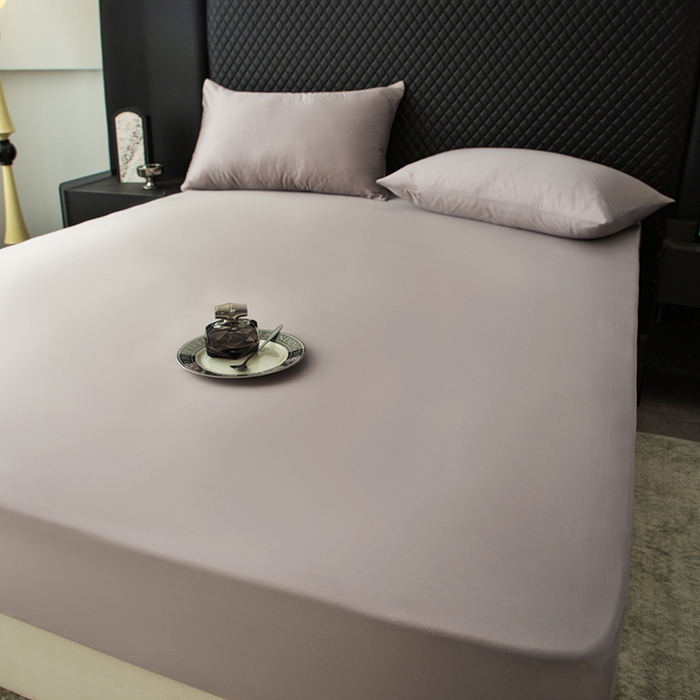 91家纺网 家纺一手货源 找家纺 简宜家居（朝初家纺） 2025新款兰精天丝单床笠 柔肌-棕咖