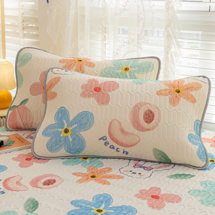 91家纺网 家纺一手货源 找家纺 默忆 2025新款凉感丝印花乳胶凉席 夏天味道