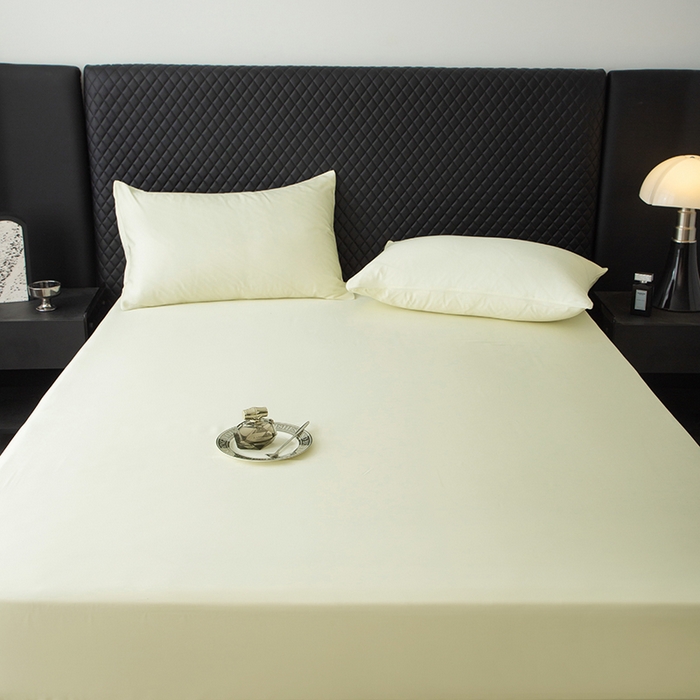 91家纺网 家纺一手货源 找家纺 简宜家居（朝初家纺） 2025新款兰精天丝单床笠 柔肌-绵白