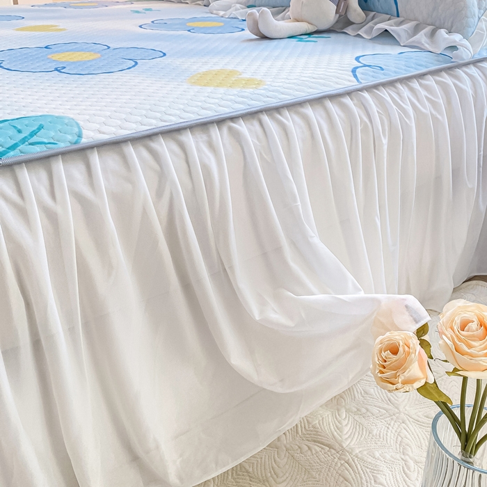 91家纺网 家纺一手货源 找家纺 康纳利2025新款A类冰豆豆床裙款凉席夏被四件套凉感丝空调被送买家秀 花语