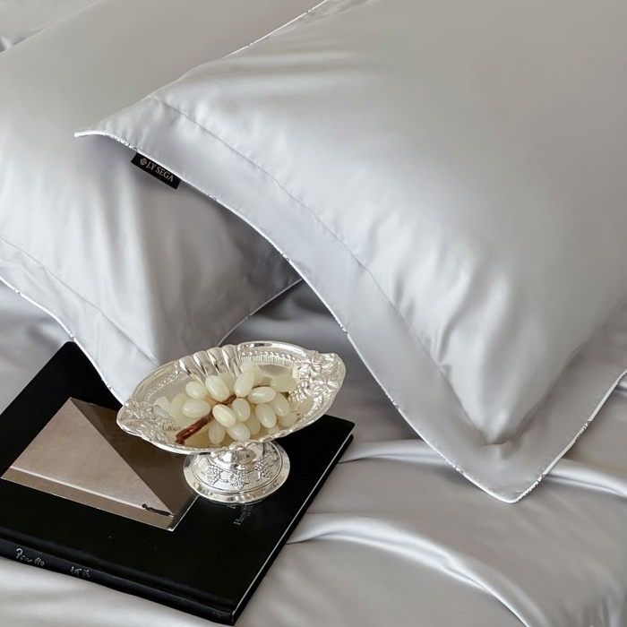 91家纺网 家纺一手货源 找家纺 茧羽世家 2025天丝纯色床笠夏被被子如丝系列 如丝 蜜桃灰