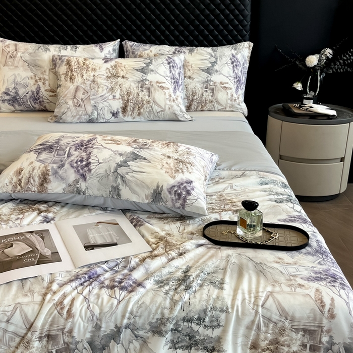 91家纺网 家纺一手货源 找家纺 花满路 2025新款成人夏被 兰亭