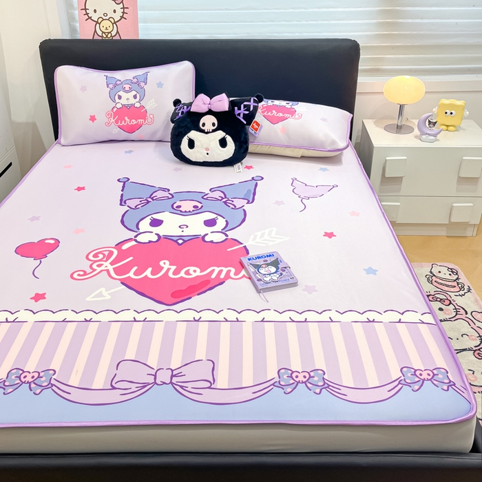 91家纺网 家纺一手货源 找家纺 （总）暮思家居 2025新款正版授权A类大版数码印花三丽鸥可机洗1200D冰丝凉席可组合针织棉夏被四件套床笠款