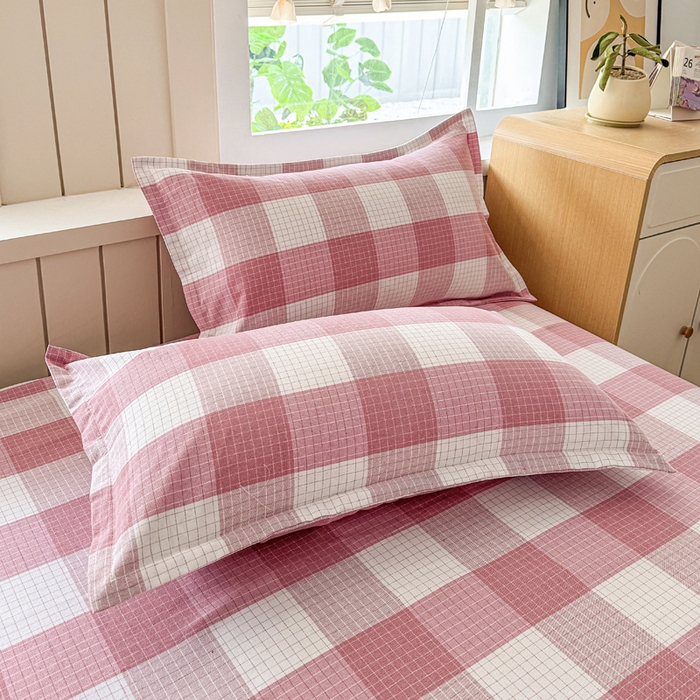 91家纺网 家纺一手货源 找家纺 2025新款全棉色织老粗布单床单 樱络