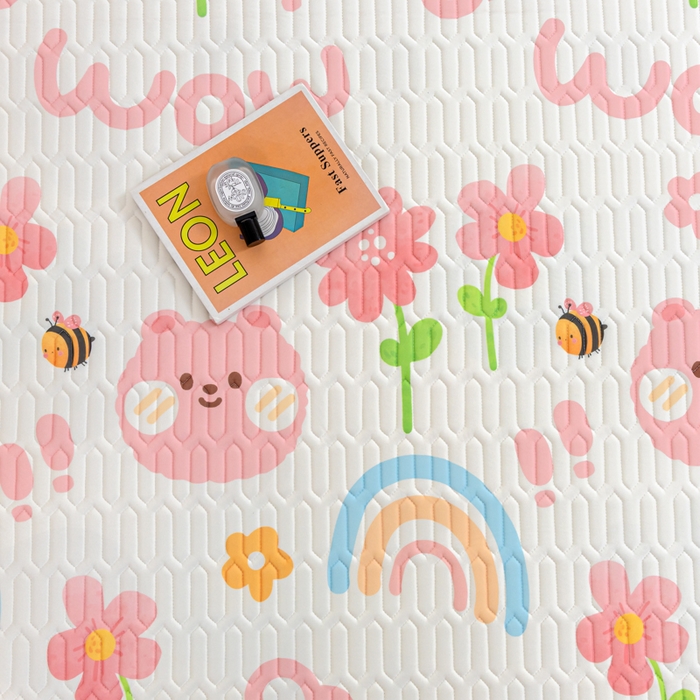 91家纺网 家纺一手货源 找家纺 默忆 2025新款凉感丝印花乳胶凉席 开心花园