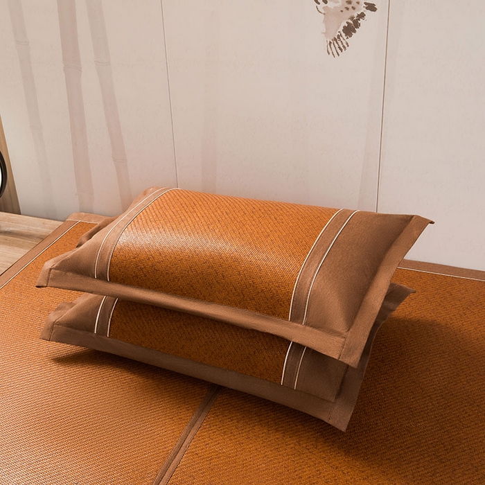 91家纺网 家纺一手货源 找家纺 （总）卡罗兰 2025新款藤席凉席三件套床单床笠黄金藤系列