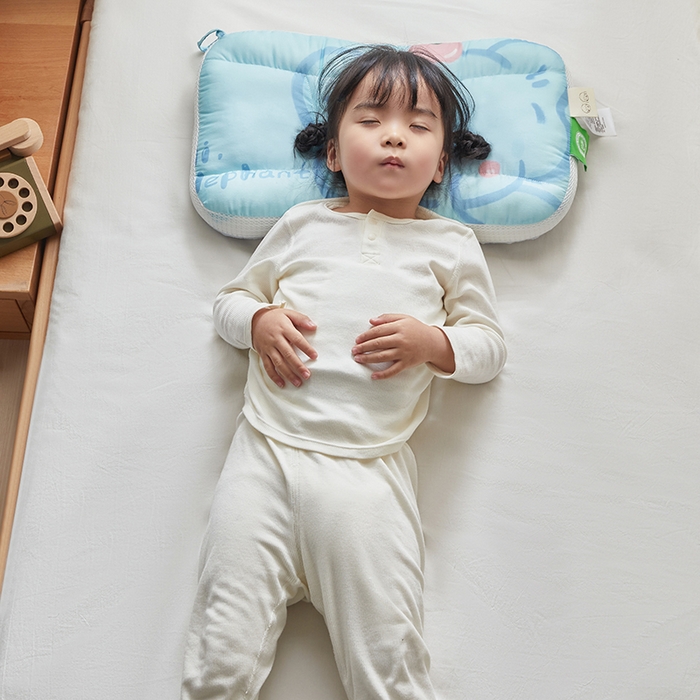 91家纺网 家纺一手货源 找家纺 2025新款A类大版卡通手绘AB版儿童豆豆枕枕芯系列 苹果象40*60cm/只