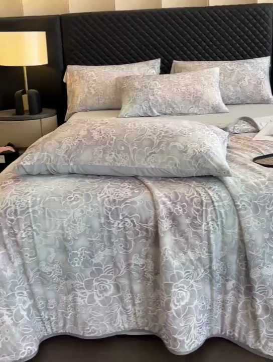 91家纺网 家纺一手货源 找家纺 花满路 2025新款成人夏被 烟波