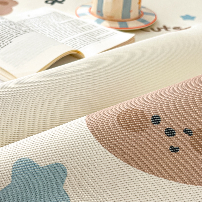 91家纺网 家纺一手货源 找家纺 绒艺席业 2025新款600D冰丝印花数码印花冰藤席卡通小清新系列 星星熊