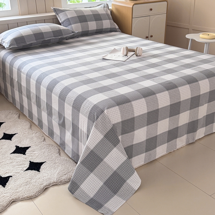 91家纺网 家纺一手货源 找家纺 （总）2025新款全棉色织老粗布单床单