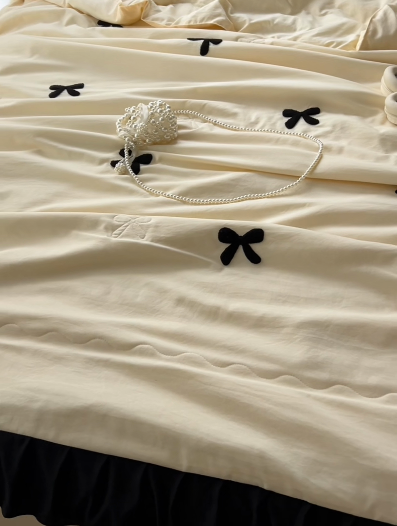 91家纺网 家纺一手货源 找家纺 （总）子钦2025新款法式毛巾绣花边单夏被夏被四件套-洛可可