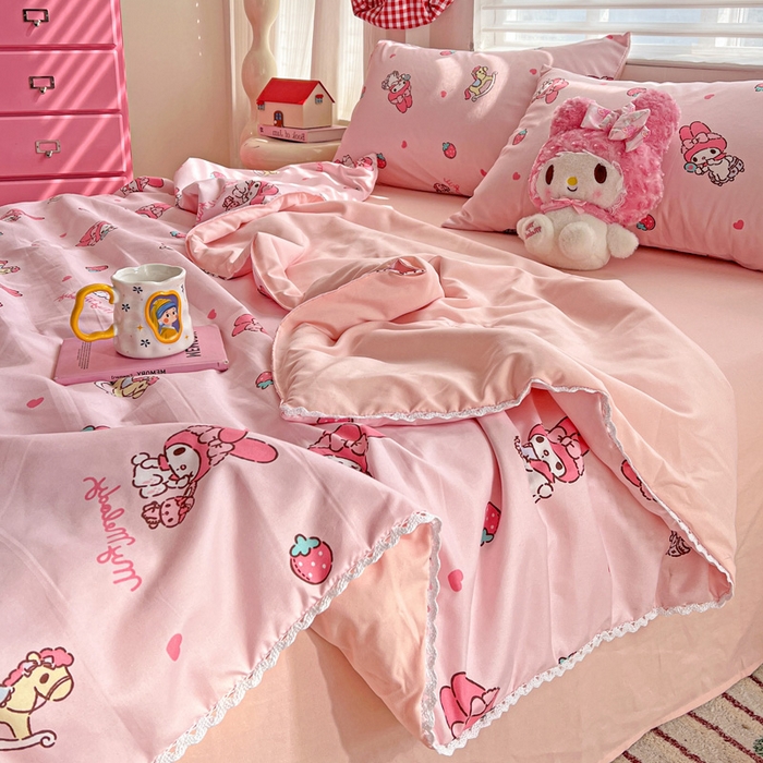 91家纺网 家纺一手货源 找家纺 妖妖家纺2025新款糯糯夏凉被四件套夏凉被空调被 逛逛游乐园