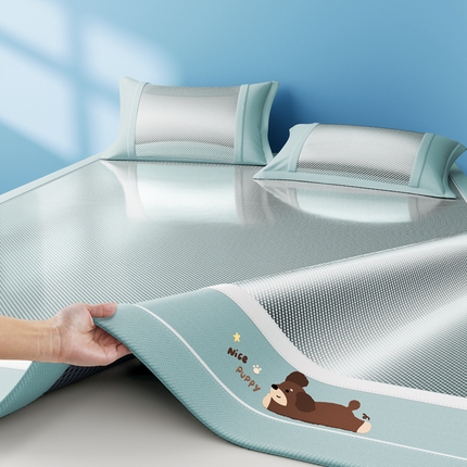 91家纺网 家纺一手货源 找家纺 （总）川悦生活 2025新款纯色凉感冰丝席-大床