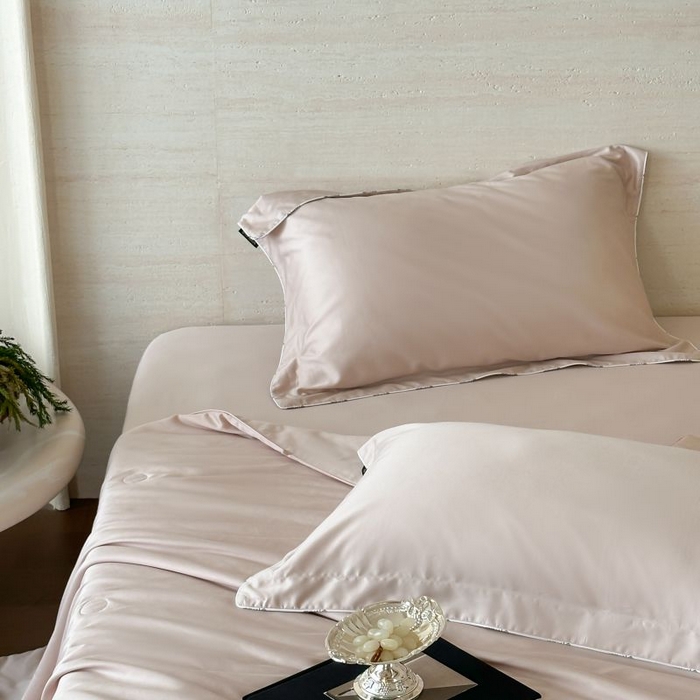 91家纺网 家纺一手货源 找家纺 （总）茧羽世家 2025天丝纯色床笠夏被被子如丝系列