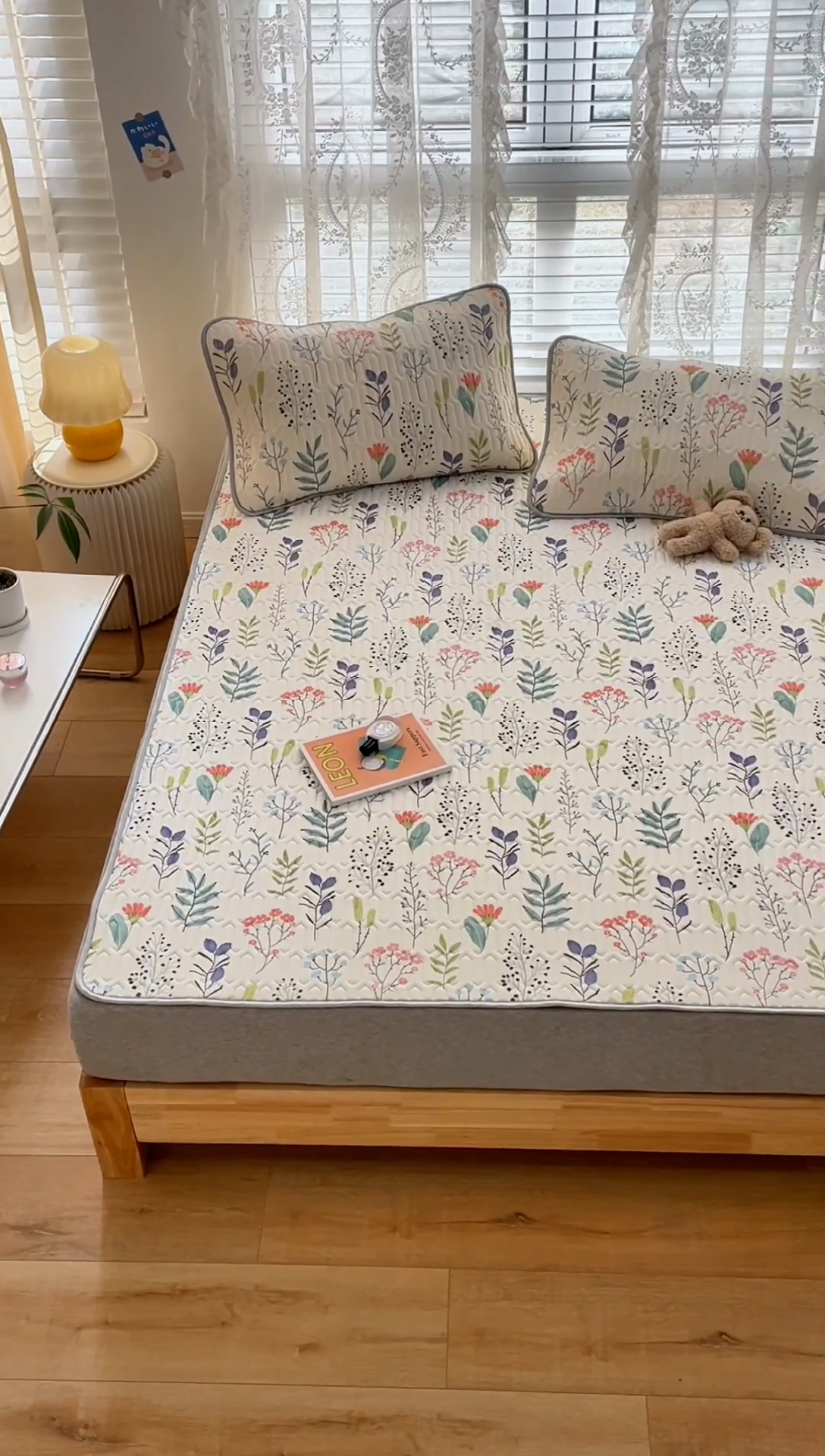 91家纺网 家纺一手货源 找家纺 默忆 2025新款凉感丝印花乳胶凉席 鸟语花香