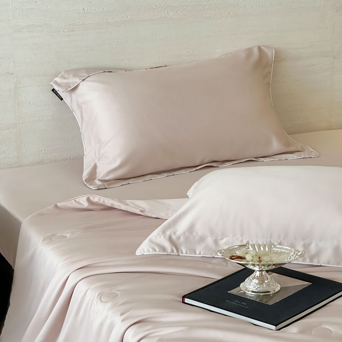 91家纺网 家纺一手货源 找家纺 （总）茧羽世家 2025天丝纯色床笠夏被被子如丝系列