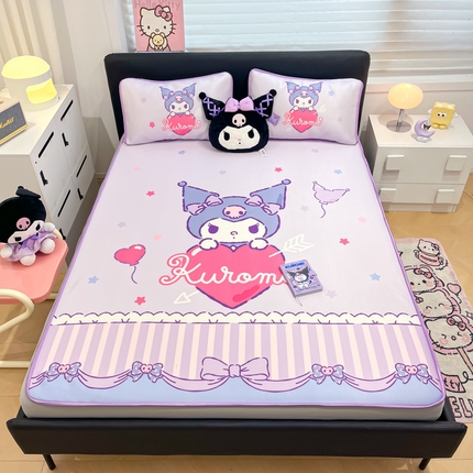（总）暮思家居 2025新款正版授权A类大版数码印花三丽鸥可机洗1200D冰丝凉席可组合针织棉夏被四件套床笠款