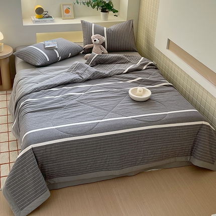 91家纺网 家纺一手货源 找家纺 （总）春皖 2025春夏新款全棉色织水洗棉夏被夏凉被空调被-云恋系列