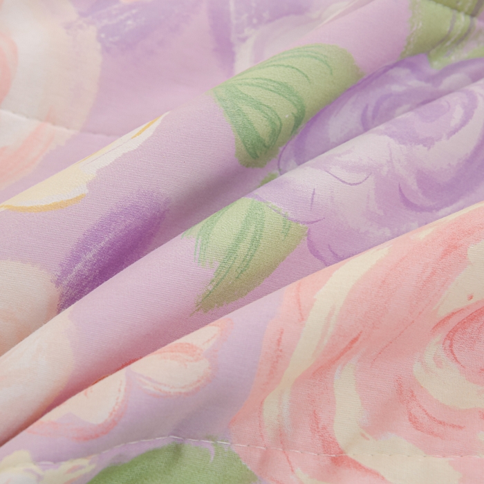 91家纺网 家纺一手货源 找家纺 锦鹭被业 2025新款A类里外全棉印花夏被 花幽兰