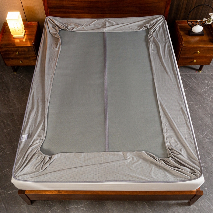 91家纺网 家纺一手货源 找家纺 卡罗兰 2025新款藤席凉席三件套床单床笠黄金藤系列 黄金藤香槟金-床笠