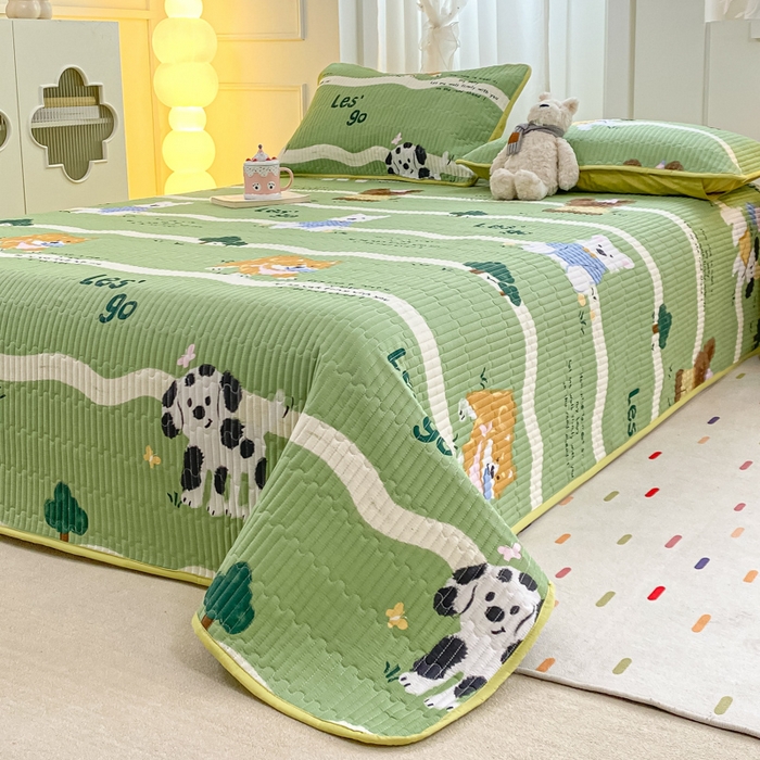 91家纺网 家纺一手货源 找家纺 （总）顺顺家纺 2025新款全棉卡通夹棉床盖