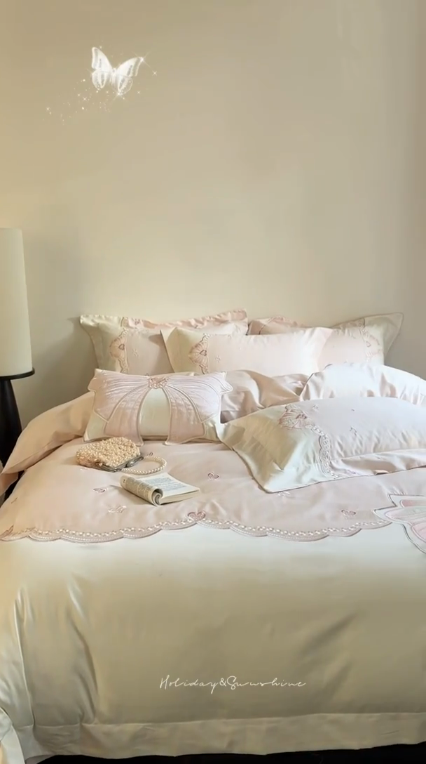 91家纺网 家纺一手货源 找家纺 优悦生活馆 2025新款全棉新疆长绒棉四件套-恋恋时光 控价 恋恋时光-仙女粉