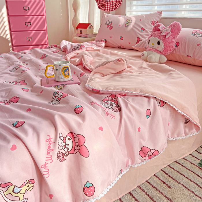 91家纺网 家纺一手货源 找家纺 妖妖家纺2025新款糯糯夏凉被四件套夏凉被空调被 逛逛游乐园