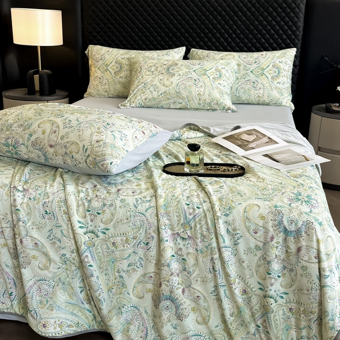 91家纺网 家纺一手货源 找家纺 花满路 2025新款成人夏被 松风