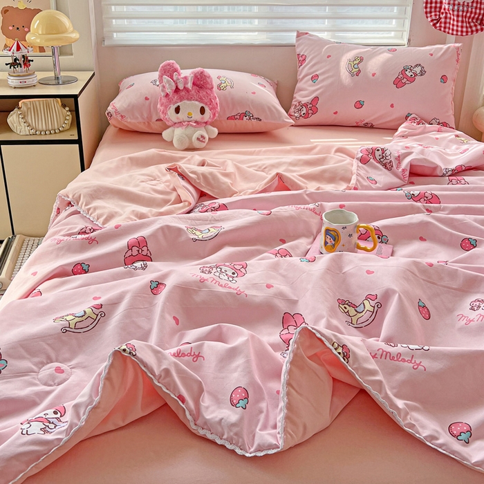 91家纺网 家纺一手货源 找家纺 妖妖家纺2025新款糯糯夏凉被四件套夏凉被空调被 逛逛游乐园