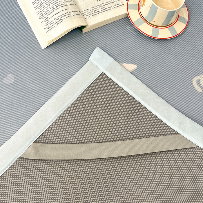 91家纺网 家纺一手货源 找家纺 绒艺席业 2025新款600D冰丝印花数码印花冰藤席卡通小清新系列 乖乖猫