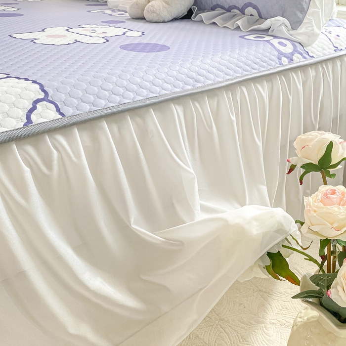 91家纺网 家纺一手货源 找家纺 康纳利2025新款A类冰豆豆床裙款凉席夏被四件套凉感丝空调被送买家秀 波点狗