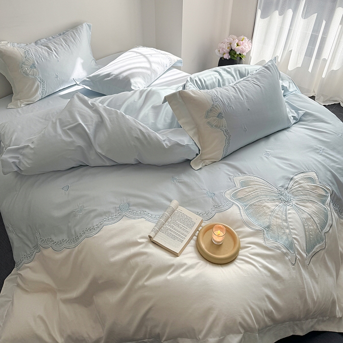 91家纺网 家纺一手货源 找家纺 （总）优悦生活馆 2025新款全棉新疆长绒棉四件套-恋恋时光 控价