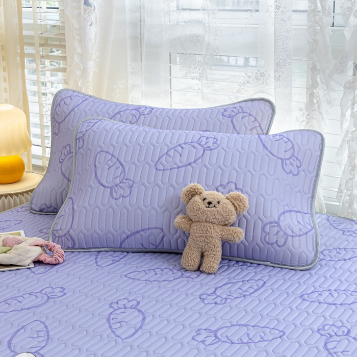 91家纺网 家纺一手货源 找家纺 默忆 2025新款凉感丝印花乳胶凉席 开心派对