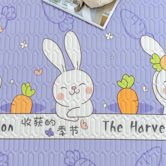 91家纺网 家纺一手货源 找家纺 默忆 2025新款凉感丝印花乳胶凉席 开心派对