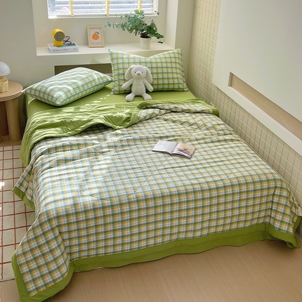 91家纺网 家纺一手货源 找家纺 （总）春皖 2025春夏新款全棉色织水洗棉夏被夏凉被空调被-云恋系列