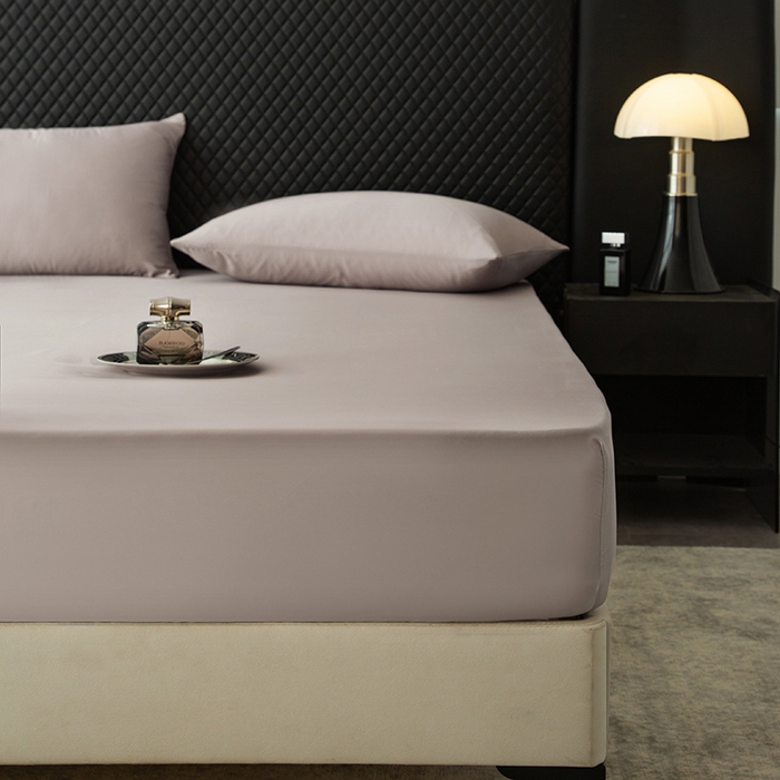 91家纺网 家纺一手货源 找家纺 简宜家居（朝初家纺） 2025新款兰精天丝单床笠 柔肌-棕咖