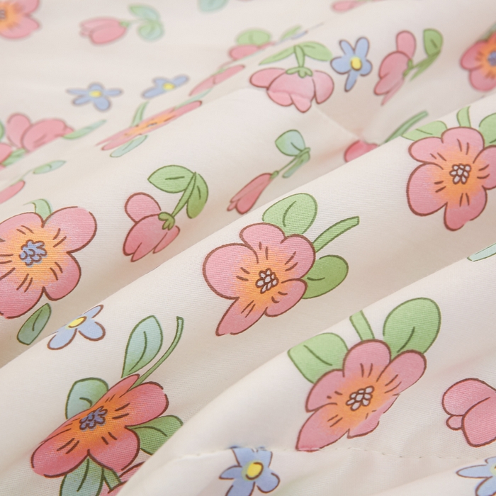 91家纺网 家纺一手货源 找家纺 锦鹭被业 2025新款A类里外全棉印花夏被 春的味道