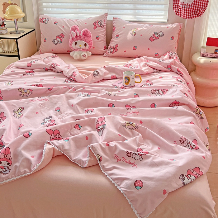 91家纺网 家纺一手货源 找家纺 妖妖家纺2025新款糯糯夏凉被四件套夏凉被空调被 逛逛游乐园