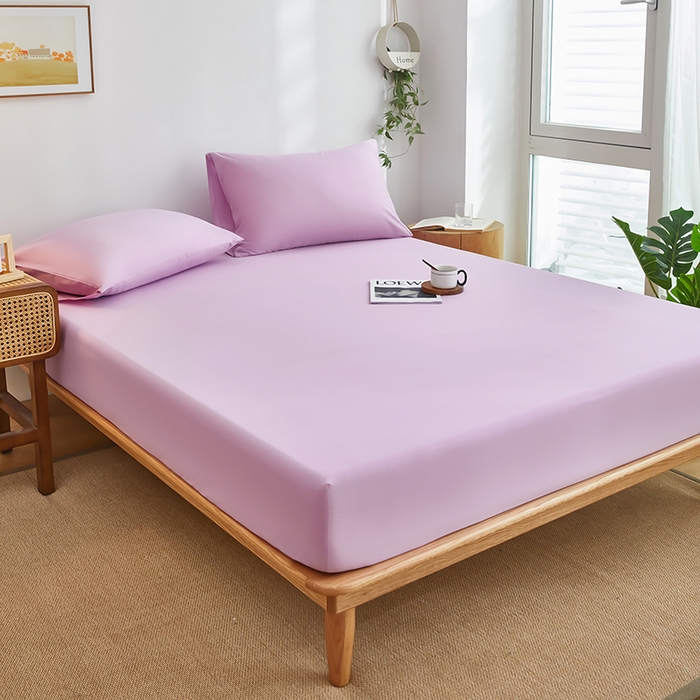 91家纺网 家纺一手货源 找家纺 （总）艾橙家纺 2025新款正宗133x72喷气织造全棉纯棉纯色床笠三件套